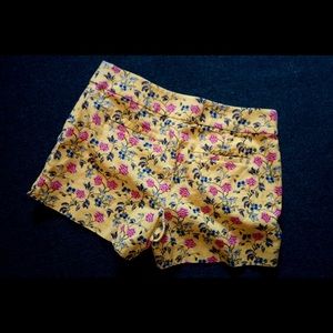 Loft Yellow Floral Shorts